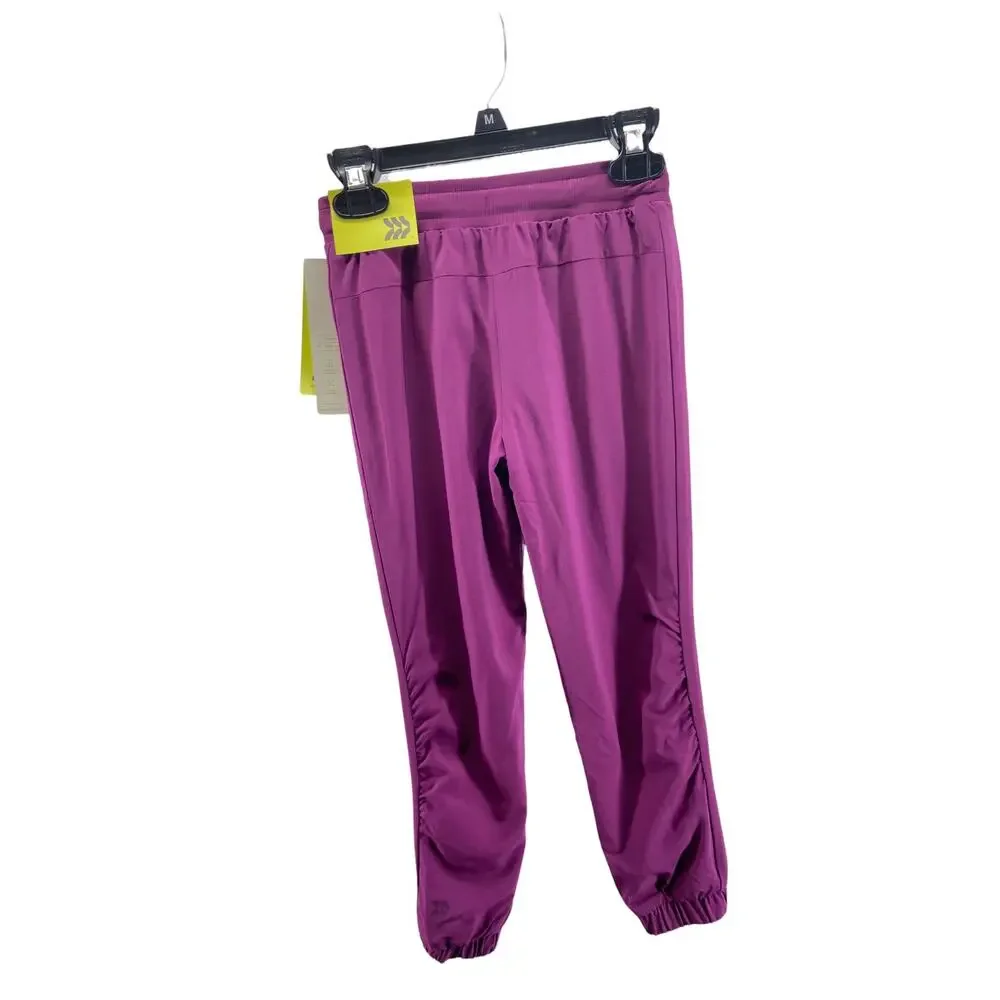 NWT All In Motion Girls' Purple Winter Woven Pants Youth Size XS 4/5